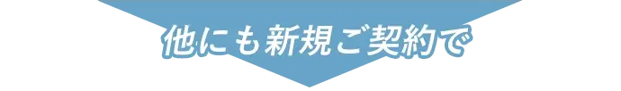 他にも新規ご契約で