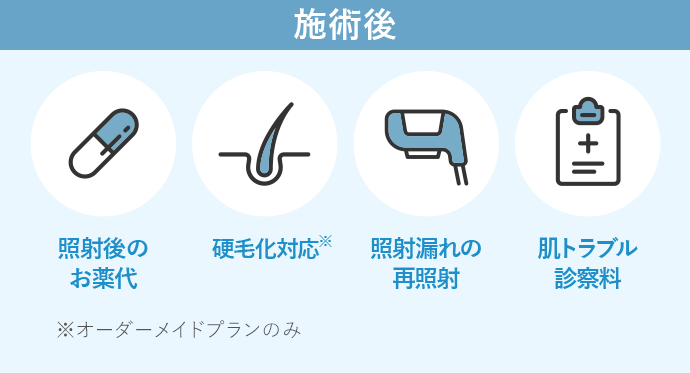 施術後の無料提供サービス