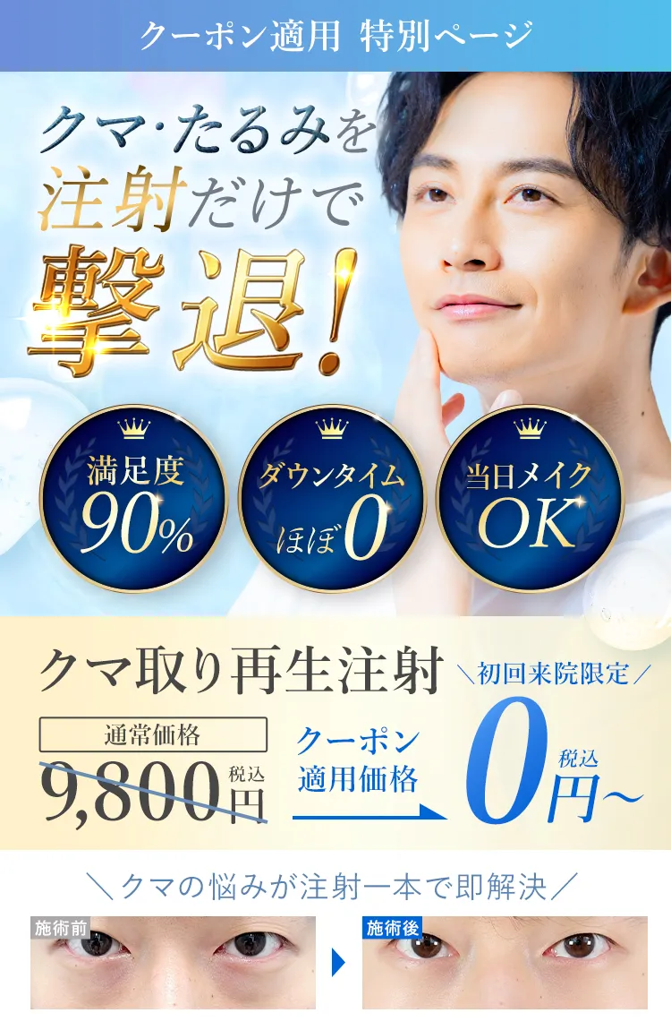 あなたを老けて見せるクマ・たるみに...一撃