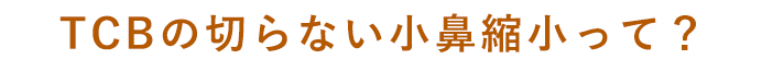 TCBの切らない小鼻縮小って？
