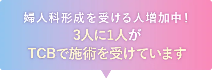 婦人科形成を受ける人が増加中!