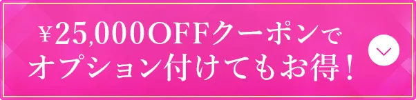 ￥25,000OFFクーポンでオプション付けてもお得！