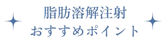 脂肪溶解注射おすすめポイント