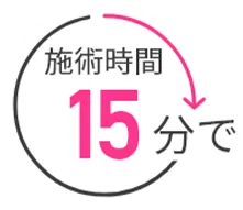 施術時間15分で