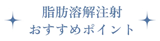 脂肪溶解注射おすすめポイント