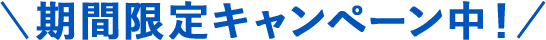 期間限定キャンペーン中！