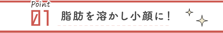 脂肪を溶かし小顔に!