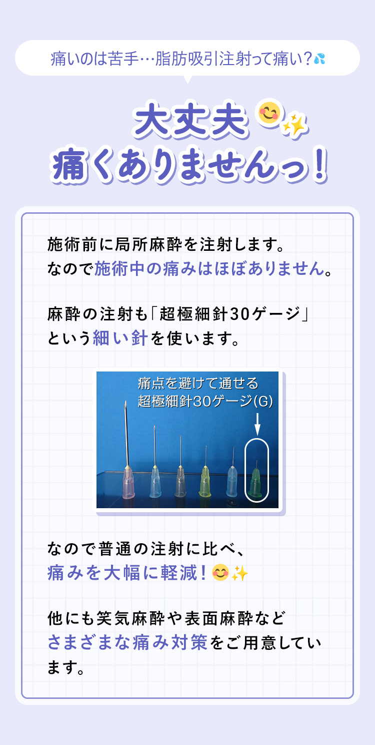 大丈夫、痛くありませんっ！