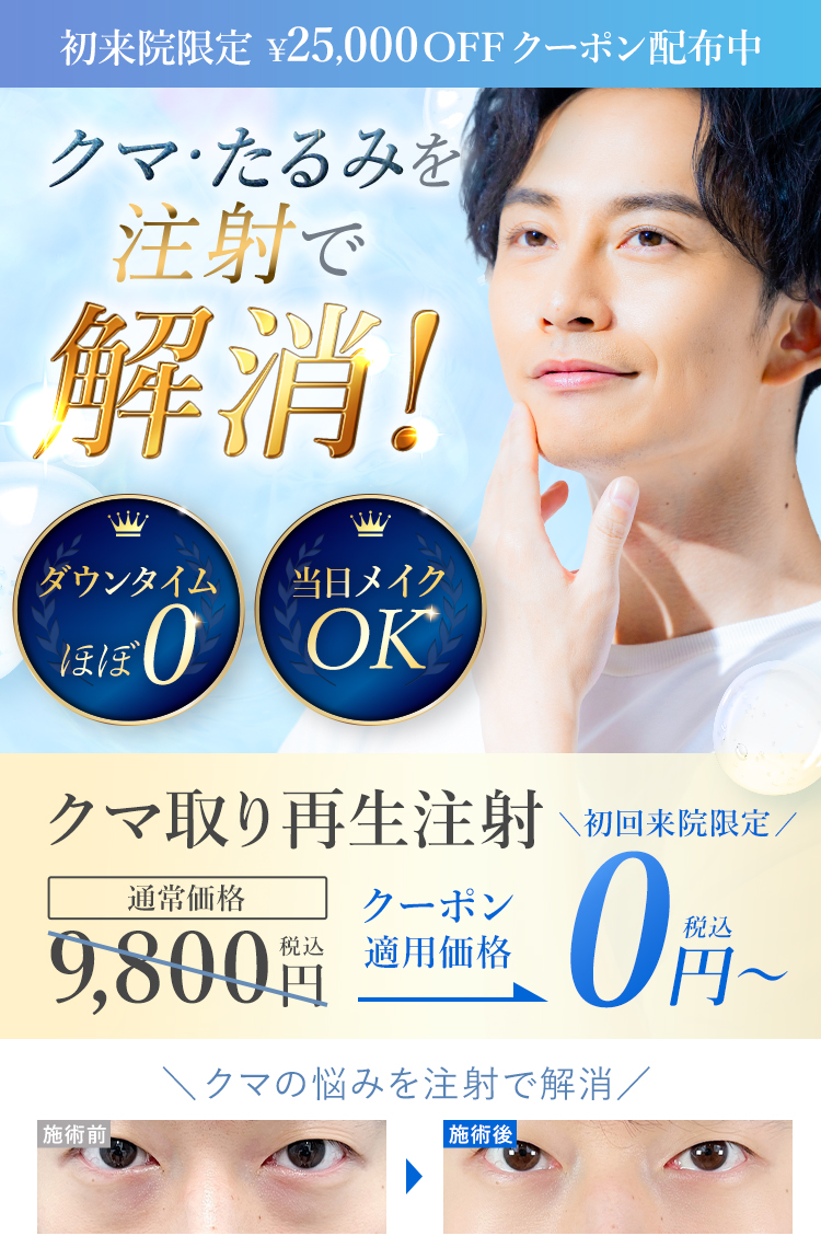 あなたを老けて見せるクマ・たるみに...一撃