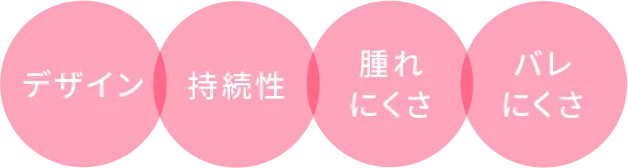 デザイン 持続性 腫れにくさ バレにくさ