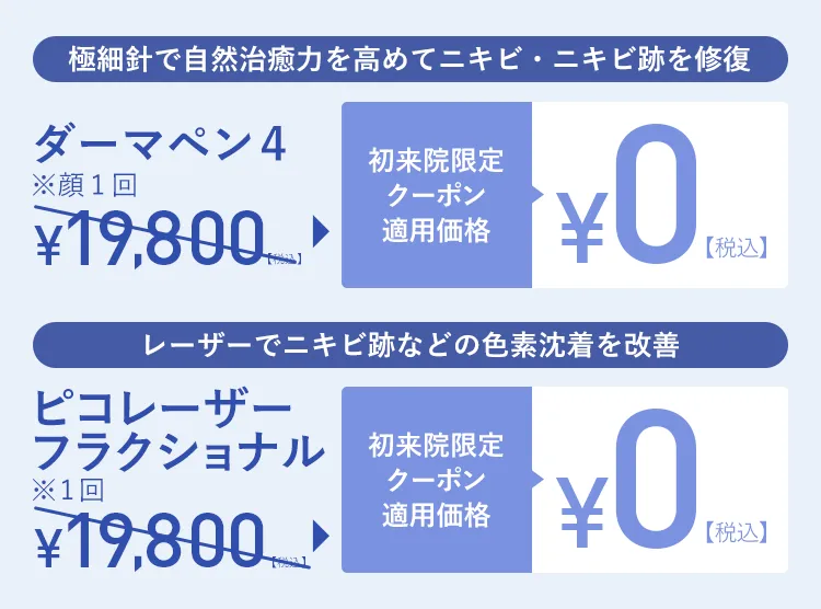 初来院限定クーポン適用価格