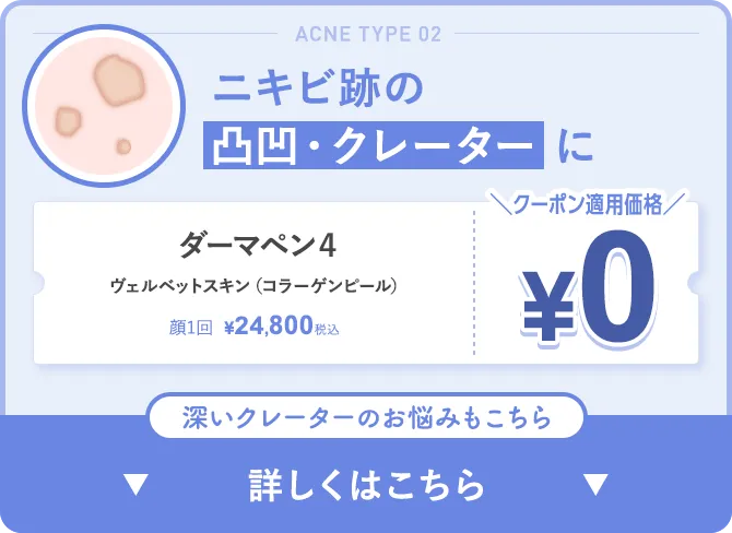 ニキビ跡の凹凸・クレーターに