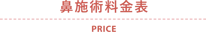 鼻施術料金表