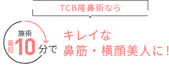 即日キレイな鼻筋・横顔美男子に