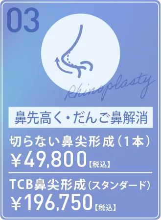 鼻先高く・だんご鼻解消