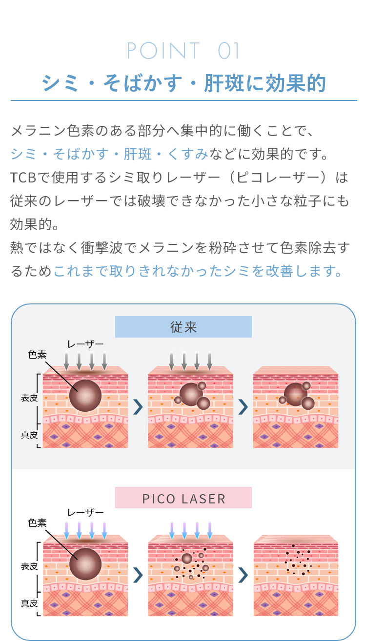 シミ・そばかす・肝斑に効果的