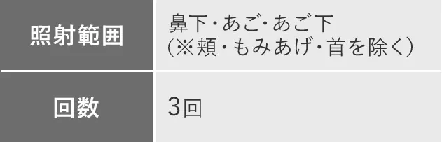 照射範囲と回数