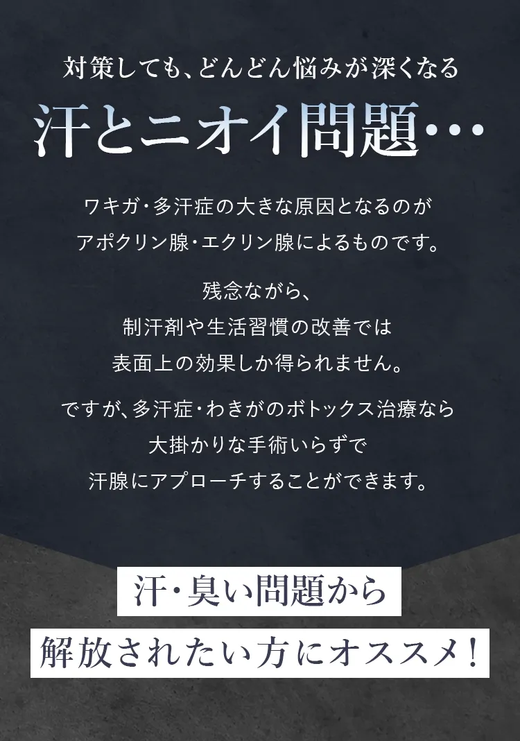 対策しても、どんどん悩みが深くなる汗とニオイ問題…